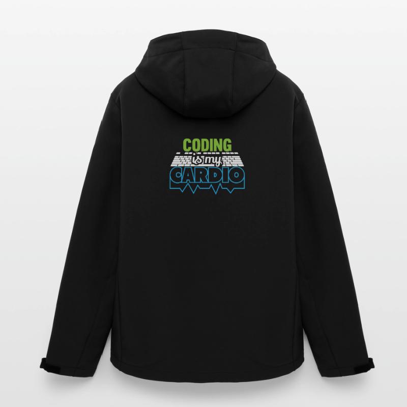 PROGRAMMERS Coding is my Cardio Funny Developer Men’s Recycled Softshell Jacket by Stanley/Stella