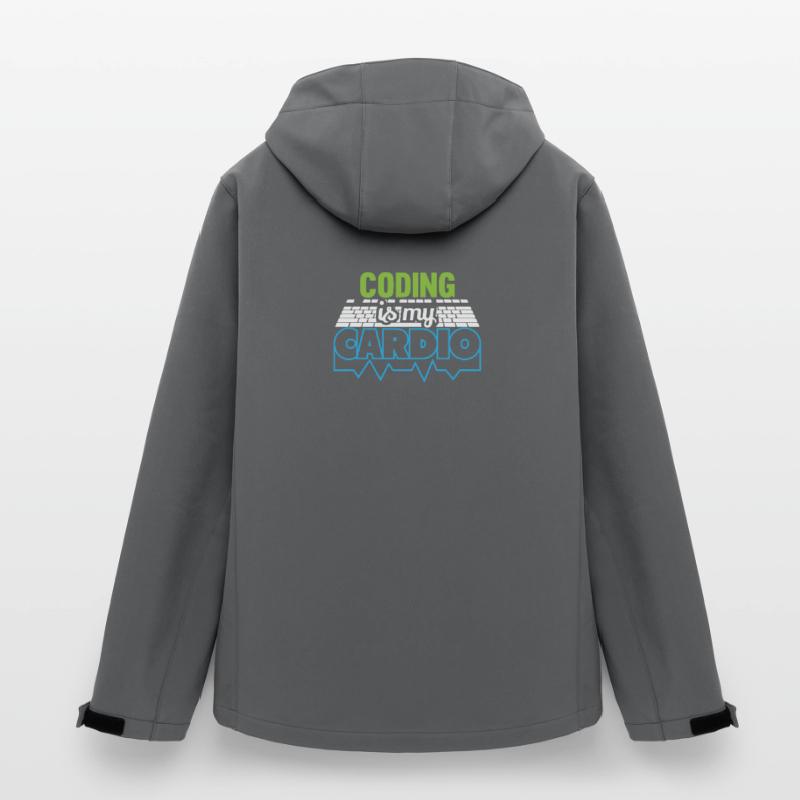 Programmierer Codierung ist mein Cardio Funny Developer Recycelte Männer Softshell-Jacke Discoverer von Stanley/Stella