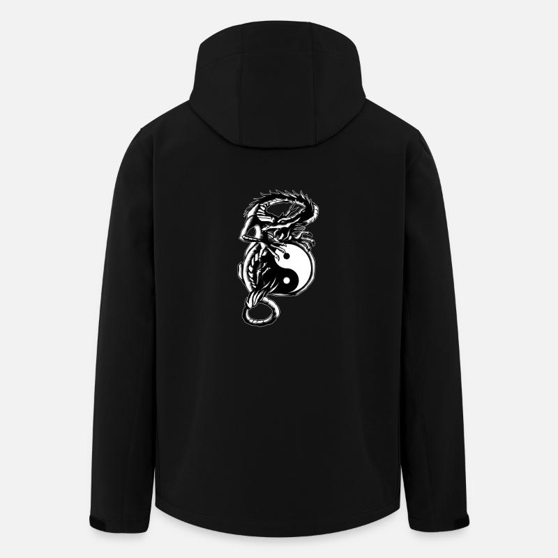 Yin Yang Dragon Light & Dark Gleichgewicht Chinesisch - Recycelte Männer Softshell-Jacke von Stanley/Stella - Schwarz