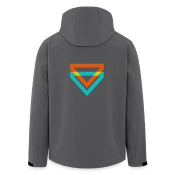 Triangular triangles are a kind of illusion - Men’s Recycled Softshell Jacket by Stanley/Stella - black - Back - AI Model Male 185 light (185cm)