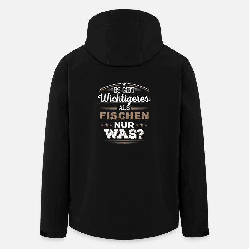 fischen, Fischer, Geschenk - Recycelte Männer Softshell-Jacke von Stanley/Stella - Schwarz