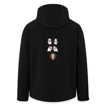 Lamm und Kalb Fusion zum Döner - Recycelte Männer Softshell-Jacke von Stanley/Stella - Schwarz - Hinten - AI Model Male 185 light (185cm)