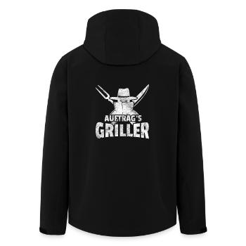 BBQ shirt Geschenk Grill grillen Griller shirt - Recycelte Männer Softshell-Jacke von Stanley/Stella - Schwarz - Hinten - AI Model Male 185 light (185cm)