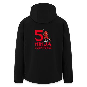 Ninja 5. fünfter Kinder Geburtstag Karate T-Shirt - Recycelte Männer Softshell-Jacke von Stanley/Stella - Schwarz - Hinten - AI Model Male 185 light (185cm)