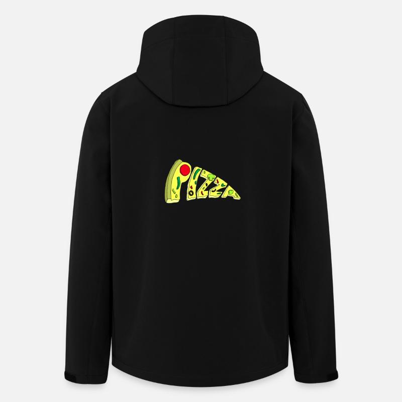 Pizza artwork - Men’s Recycled Softshell Jacket by Stanley/Stella - black