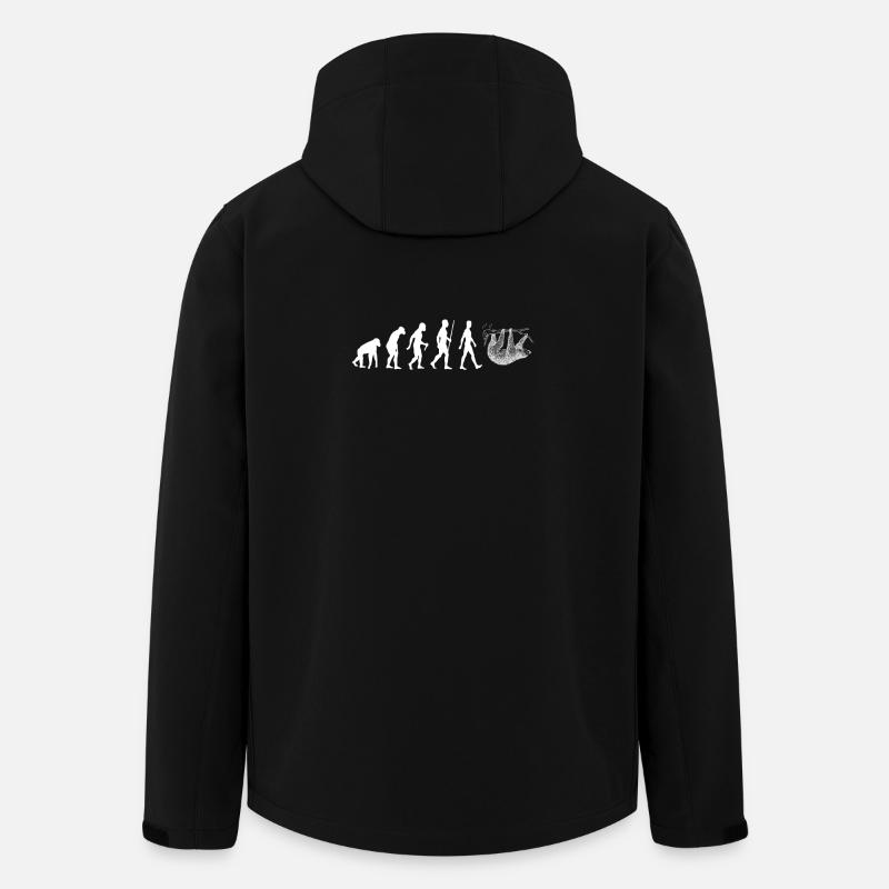 Faultier Evolution Mädchen Kawaii Geschenk Tiere - Recycelte Männer Softshell-Jacke von Stanley/Stella - Schwarz