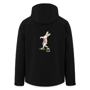 J'aime le football de lapin de Pâques cadeau - Veste softshell homme en polyester recyclé Stanley/Stella - noir - Dos - AI Model Male 185 light (185cm)