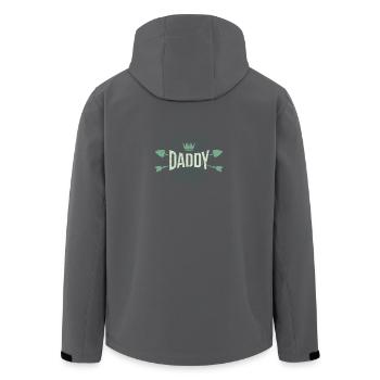 Daddy - Vater - Papa - Recycelte Männer Softshell-Jacke von Stanley/Stella - Schwarz - Hinten - AI Model Male 185 light (185cm)