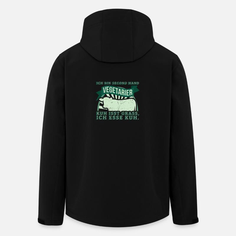 Second Hand Vegetarier - Recycelte Männer Softshell-Jacke von Stanley/Stella - Schwarz