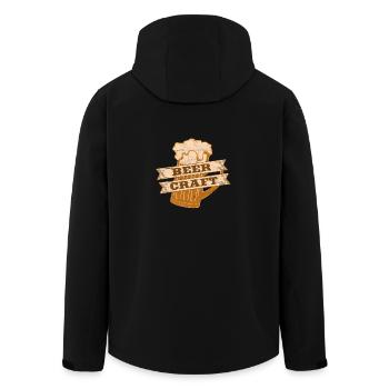 Beer Craft - Bière artisanale - Veste softshell homme en polyester recyclé Stanley/Stella - noir - Dos - AI Model Male 185 light (185cm)