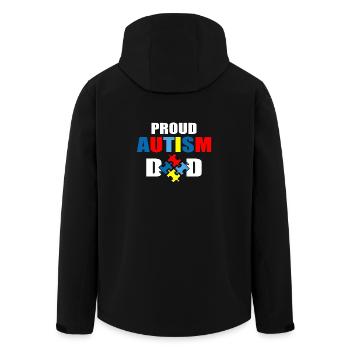 Proud autism dad - Veste softshell homme en polyester recyclé Stanley/Stella - noir - Dos - AI Model Male 185 light (185cm)