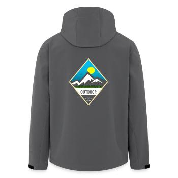 Aventures en plein air Randonnée Randonnée Montagne Montagne - Veste softshell homme en polyester recyclé Stanley/Stella - noir - Dos - AI Model Male 185 light (185cm)
