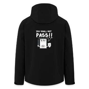 You can not go through - To Do List - Men’s Recycled Softshell Jacket by Stanley/Stella - black - Back - AI Model Male 185 light (185cm)