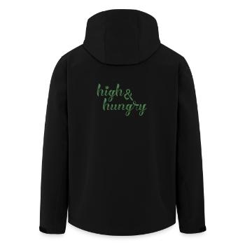 chanvre élevé et affamé jamaica mariuhana chill kif - Veste softshell homme en polyester recyclé Stanley/Stella - noir - Dos - AI Model Male 185 light (185cm)