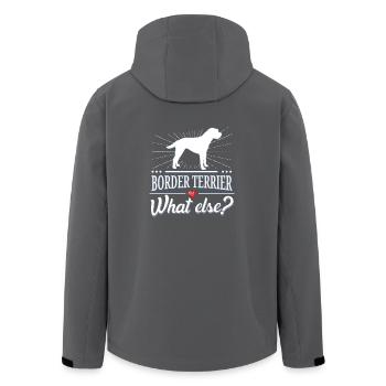 Border Terrier quoi d'autre? - Veste softshell homme en polyester recyclé Stanley/Stella - noir - Dos - AI Model Male 185 light (185cm)