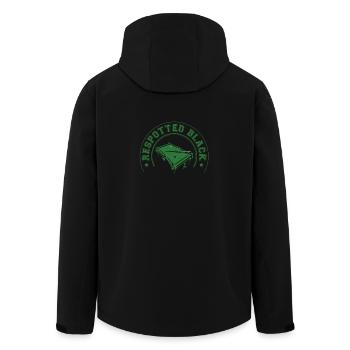 Snooker Respotted Black - Men’s Recycled Softshell Jacket by Stanley/Stella - black - Back - AI Model Male 185 light (185cm)