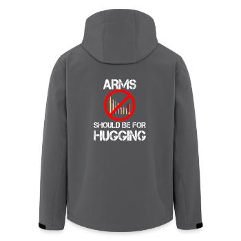 Arms should be for hugging - Recycelte Männer Softshell-Jacke von Stanley/Stella - Anthrazit - Hinten - AI Model Male 185 light (185cm)