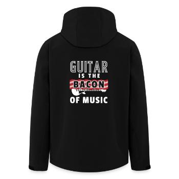 Geschenk Note Gitarrist Gitarre E-Gitarre eGitarre - Recycelte Männer Softshell-Jacke von Stanley/Stella - Schwarz - Hinten - AI Model Male 185 light (185cm)