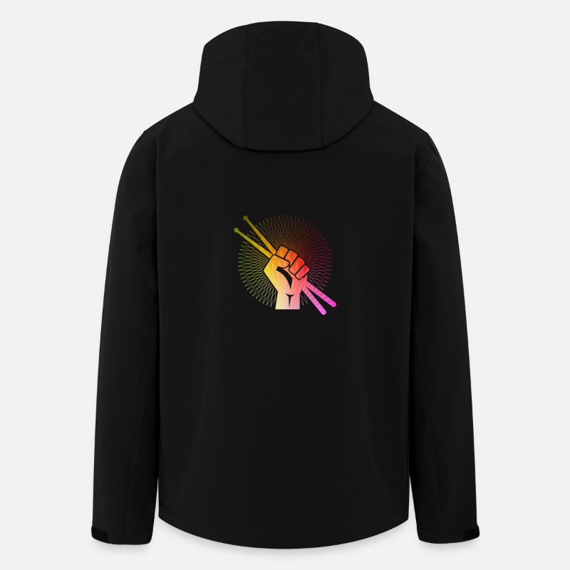 Drumsticks - Drummer Drummer Music Band - Men’s Recycled Softshell Jacket by Stanley/Stella - black