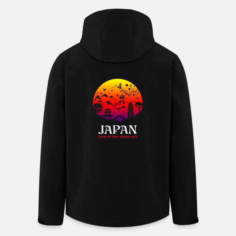 Japan - Land der aufgehenden Sonne - Recycelte Männer Softshell-Jacke von Stanley/Stella - Schwarz