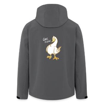 Gans Schön - Geschenk - Recycelte Männer Softshell-Jacke von Stanley/Stella - Schwarz - Hinten - AI Model Male 185 light (185cm)