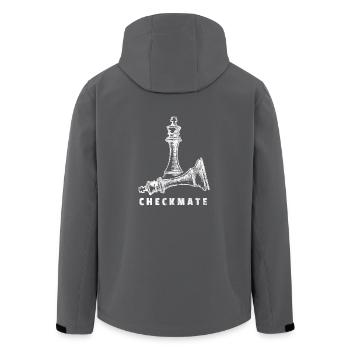 Pièce d'échecs cadeau chemise échecs joueur d'échecs - Veste softshell homme en polyester recyclé Stanley/Stella - noir - Dos - AI Model Male 185 light (185cm)
