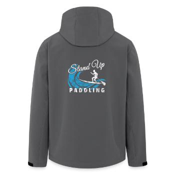 Stand Up Paddling SUP chemise cadeau Sports nautiques - Veste softshell homme en polyester recyclé Stanley/Stella - noir - Dos - AI Model Male 185 light (185cm)