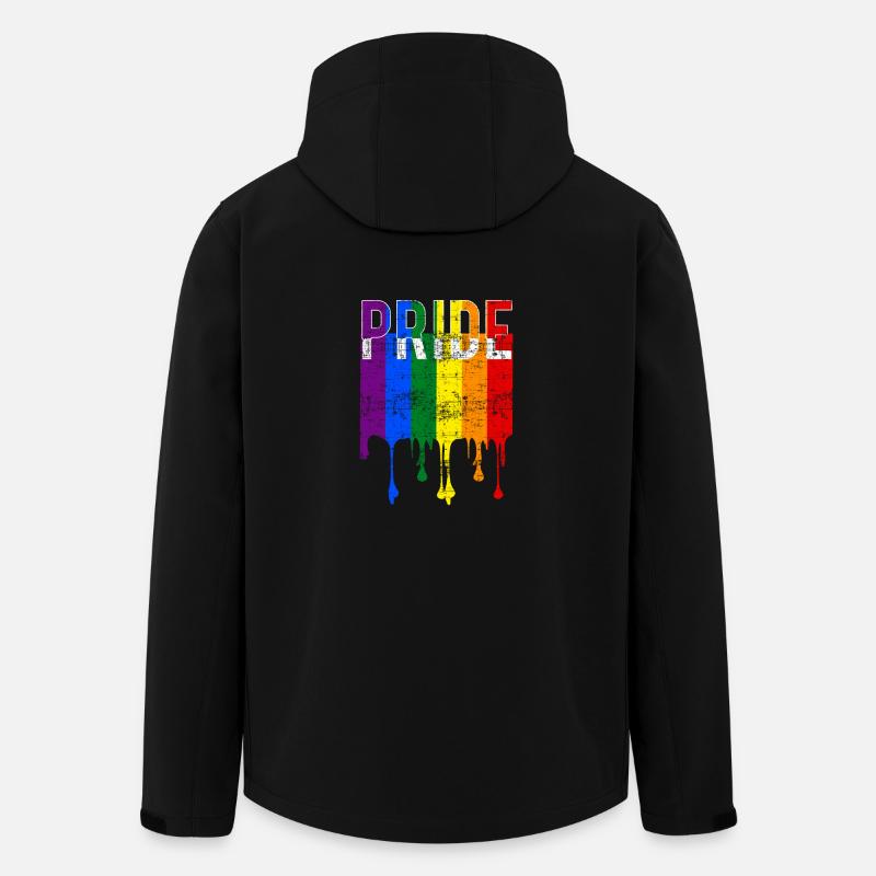 Gay Pride Regenbogenfahne - Recycelte Männer Softshell-Jacke von Stanley/Stella - Schwarz
