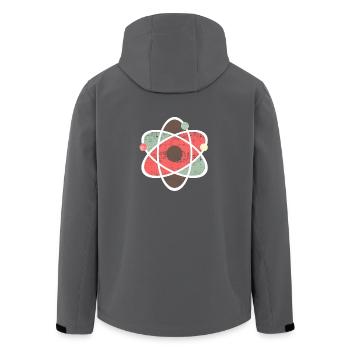 Atom Symbol Chemie Wissenschaft - Recycelte Männer Softshell-Jacke von Stanley/Stella - Schwarz - Hinten - AI Model Male 185 light (185cm)