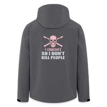 Funny Crochet Lover Don't Kill People - Recycelte Männer Softshell-Jacke von Stanley/Stella - Schwarz - Hinten - AI Model Male 185 light (185cm)