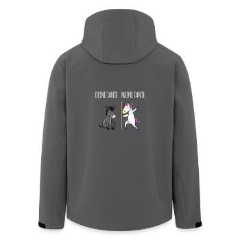 Deine Tante Meine Tante Esel Einhorn Geschenk - Recycelte Männer Softshell-Jacke von Stanley/Stella - Schwarz - Hinten - AI Model Male 185 light (185cm)