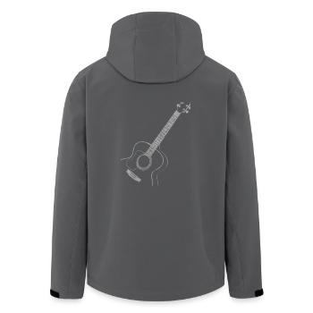 Akustik Gitarre Gitarrist Musik Geschenk - Recycelte Männer Softshell-Jacke von Stanley/Stella - Schwarz - Hinten - AI Model Male 185 light (185cm)