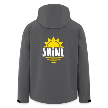 Shine - lights, rays - Men’s Recycled Softshell Jacket by Stanley/Stella - black - Back - AI Model Male 185 light (185cm)