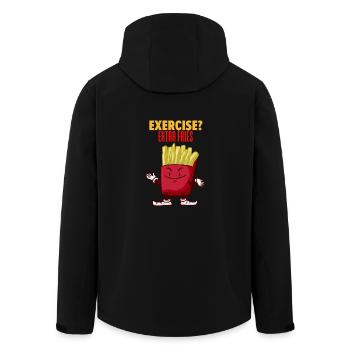 Frites - pommes de terre - restauration rapide - nourriture - Veste softshell homme en polyester recyclé Stanley/Stella - noir - Dos - AI Model Male 185 light (185cm)