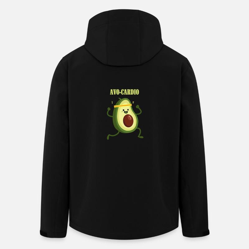 Avocado - Avo-Cardio - Vegan - Gesundes Essen - Recycelte Männer Softshell-Jacke von Stanley/Stella - Schwarz