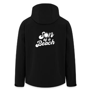 Sonne Strand Sommer Geschenk Urlaub Spaß - Recycelte Männer Softshell-Jacke von Stanley/Stella - Schwarz - Hinten - AI Model Male 185 light (185cm)