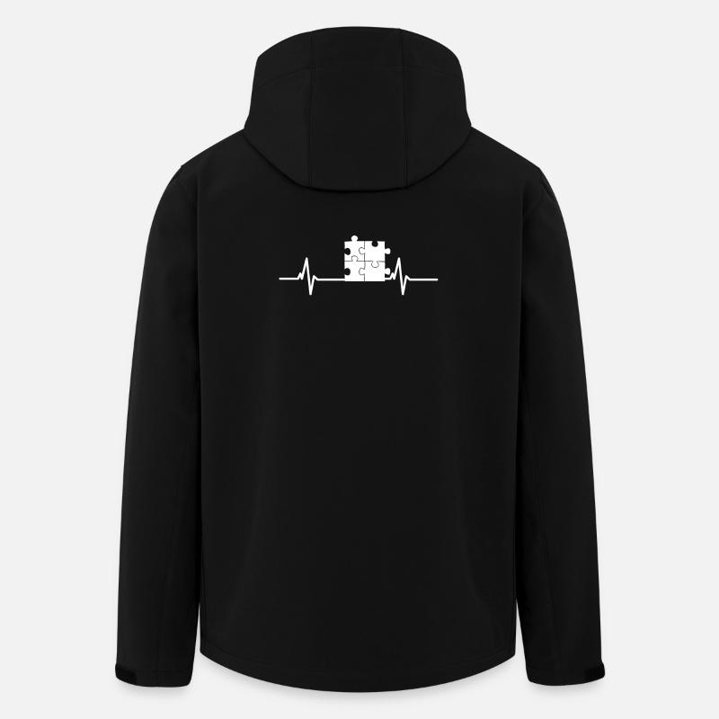 Puzzle - Puzzle - Puzzles - Heartbeat - Veste softshell homme en polyester recyclé Stanley/Stella - noir