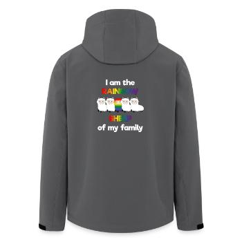 LGBT Gay Gay Lesbiennes Lesbiennes Fun Pride - Veste softshell homme en polyester recyclé Stanley/Stella - charbon - Dos - AI Model Male 185 light (185cm)