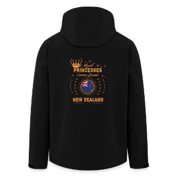 love princesses come from NEW ZEALAND - Veste softshell homme en polyester recyclé Stanley/Stella - noir - Dos - AI Model Male 185 light (185cm)
