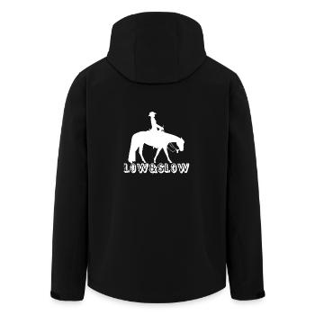 Riding Pleasure faible et lente Ouest - Veste softshell homme en polyester recyclé Stanley/Stella - noir - Dos - AI Model Male 185 light (185cm)