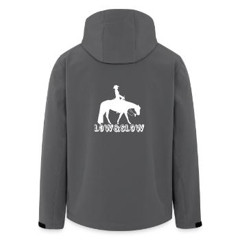 Riding Pleasure faible et lente Ouest - Veste softshell homme en polyester recyclé Stanley/Stella - charbon - Dos - AI Model Male 185 light (185cm)