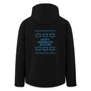 Ugly Hanukkah, Chanukkah, Lichterfest, Geschenk - Recycelte Männer Softshell-Jacke von Stanley/Stella - Schwarz - Hinten - AI Model Male 185 light (185cm)