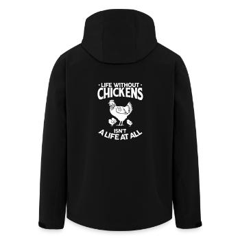 Life Without Chickens Isn’t Life At All Shirt Gift - Veste softshell homme en polyester recyclé Stanley/Stella - noir - Dos - AI Model Male 185 light (185cm)