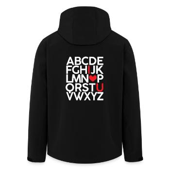Teacher Shirt- I Love You - Recycelte Männer Softshell-Jacke von Stanley/Stella - Schwarz - Hinten - AI Model Male 185 light (185cm)