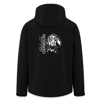BLACK AND TAN COONHOUND Jagdhunde Wilsigns - Recycelte Männer Softshell-Jacke von Stanley/Stella - Schwarz - Hinten - AI Model Male 185 light (185cm)