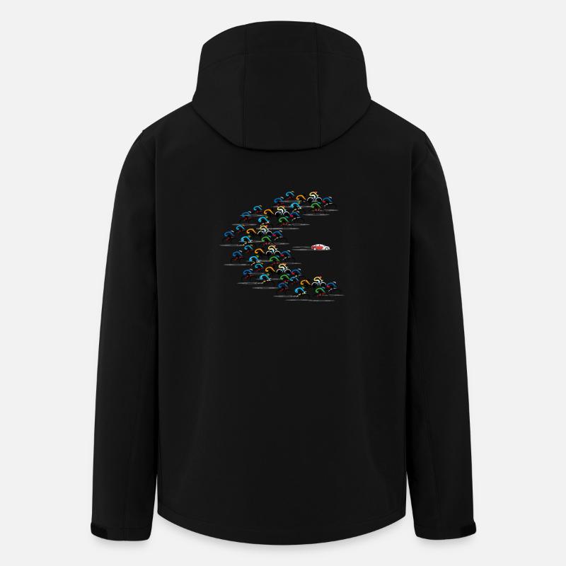 cyclistes de Critical Mass à travers - Veste softshell homme en polyester recyclé Stanley/Stella - noir
