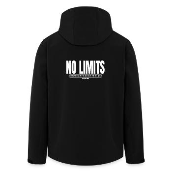ALPHA DIVISION - No Limits - Gym Apparel - Men’s Recycled Softshell Jacket by Stanley/Stella - black - Back - AI Model Male 185 light (185cm)