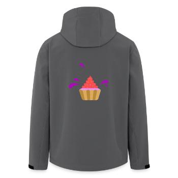 Très savoureux muffin avec fraise cadeau - Veste softshell homme en polyester recyclé Stanley/Stella - noir - Dos - AI Model Male 185 light (185cm)