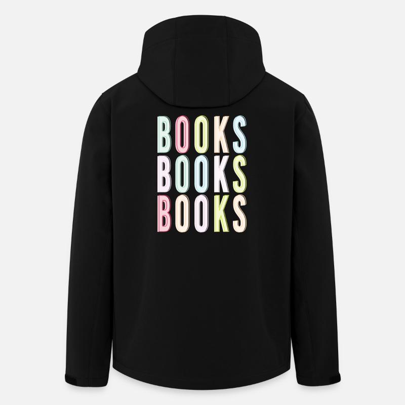 Books Books Books - Recycelte Männer Softshell-Jacke von Stanley/Stella - Schwarz