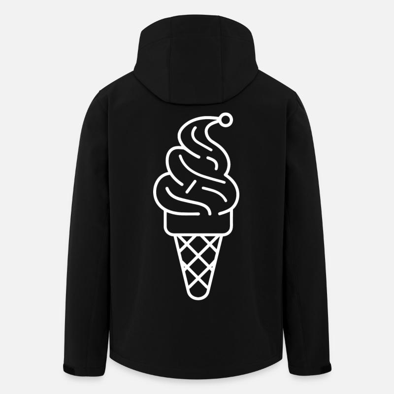 Ice cream cone Drawing - Men’s Recycled Softshell Jacket by Stanley/Stella - black